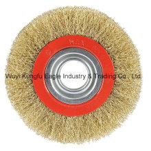 4′′ circulaire métallique sertie brosses pour l’industrie de la chaussure